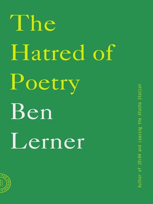 The Hatred of Poetry - ebook